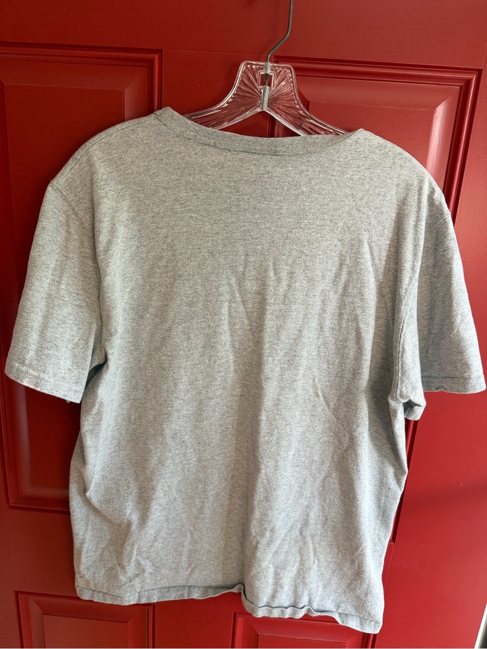 Champion Gray Short-Sleeve Tee with Small Red Embroidered Logo - Picture 2 of 8